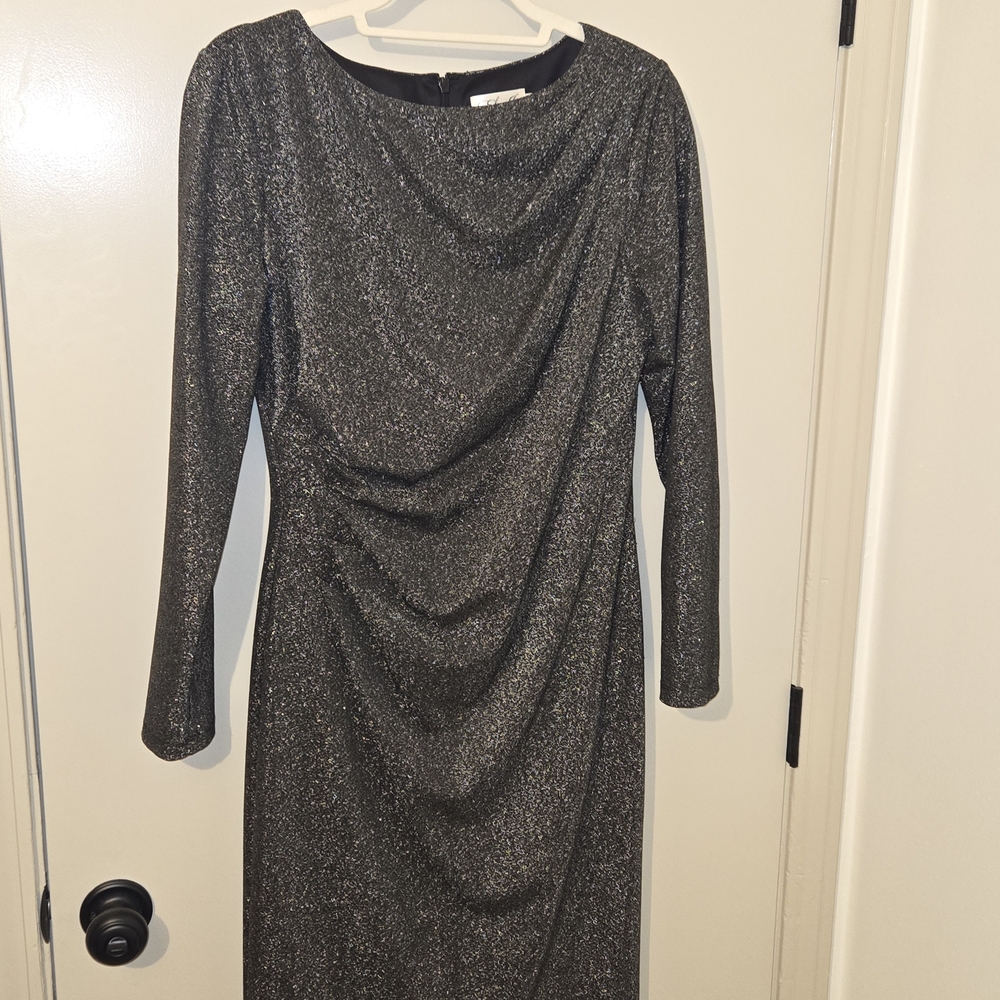 Elegant Black Glitter Dress